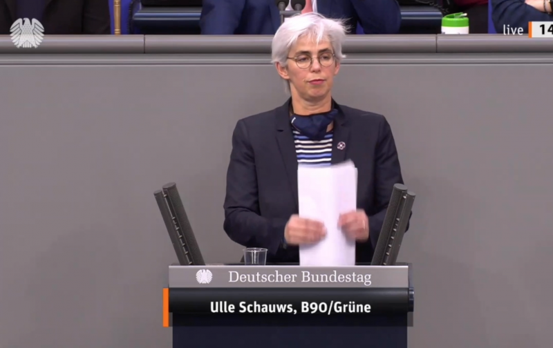 Ulle Schauws während ihrer Rede am 25.02.2021